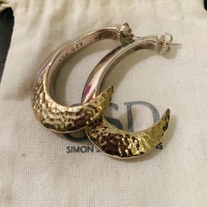 Simon Sebbag Two-Tone Mixed Hoop Earrings